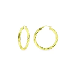 Best Sale ⌛ AQUA Twist Oval Hoop Earrings In 18K Gold Plated Silver - 100% Exclusive ✔️ -AQUA Elegant shop unnamed file 4686