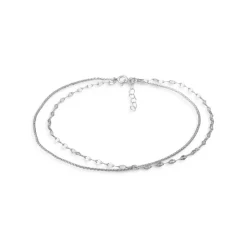 Cheap ๐งจ AQUA Double-Row Chain Anklet- 100% Exclusive White โจ