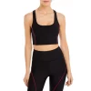 Wholesale 🛒 AQUA Contrast Piping Longline Sports Bra - 100% Exclusive Black 🌟