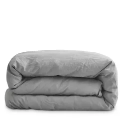 Best Sale 🌟 AQUA Linen Duvet Cover, Full/Queen - 100% Exclusive Dove Gray 🎉