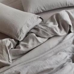 Best Sale 🌟 AQUA Linen Duvet Cover, Full/Queen - 100% Exclusive Dove Gray 🎉 -AQUA Elegant shop unnamed file 4697