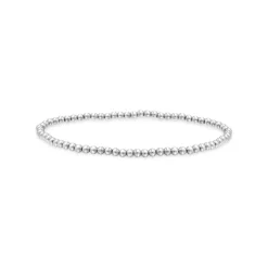 Promo ๐คฉ AQUA 3mm Beaded Stretch Bracelet - 100% Exclusive Silver โจ