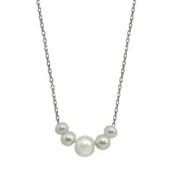 Coupon 🌟 AQUA Sterling Silver Graduated Freshwater Pearl Necklace, 15.5" - 100% Exclusive ✨