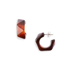 Best deal โจ AQUA Geometric Hoop Earrings - 100% Exclusive Brown โค๏ธ