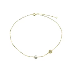 Cheap 🔔 AQUA Pavé Star & Cultured Freshwater Pearl Collar Necklace, 15.5"-17.5" - 100% Exclusive White/gold 👏