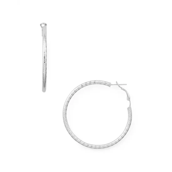 Brand new ๐ AQUA Dimpled Sterling Silver Medium Hoop Earrings - 100% Exclusive โ๏ธ 1 Brand new ๐ AQUA Dimpled Sterling Silver Medium Hoop Earrings - 100% Exclusive โ๏ธ