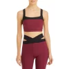 Best deal 🛒 AQUA Colorblocked Low Impact Sports Bra - 100% Exclusive Black/merlot 🧨