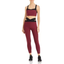 Best deal 🛒 AQUA Colorblocked Low Impact Sports Bra - 100% Exclusive Black/merlot 🧨 -AQUA Elegant shop unnamed file 4767
