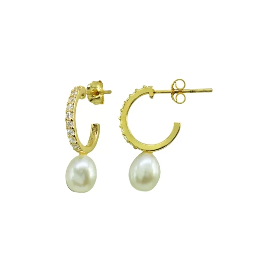 Cheap 🔔 AQUA Pavé & Cultured Freshwater Pearl Hoop Earrings - 100% Exclusive White/gold ⭐ 1 Cheap 🔔 AQUA Pavé & Cultured Freshwater Pearl Hoop Earrings - 100% Exclusive White/gold ⭐