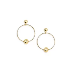 Outlet ⭐ AQUA Circle Hoops In 14K Gold Plated - 100% Exclusive 👏