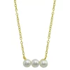 Best reviews of ⌛ AQUA Cultured Freshwater Pearl Bar Necklace, 15.5"-17.5" - 100% Exclusive White/gold ✨
