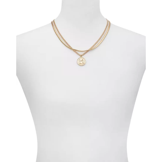 New ๐ AQUA X Scout The City Cherub Coin Double Chain Layered Pendant Necklace, 15.5"-18.5" - 100% Exclusive Gold โจ 2 New ๐ AQUA X Scout The City Cherub Coin Double Chain Layered Pendant Necklace, 15.5"-18.5" - 100% Exclusive Gold โจ - Image 2