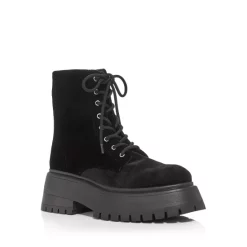 Top 10 ❤️ AQUA Women's Sarge Platform Ankle Booties - 100% Exclusive Black Velvet 💯