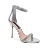 Best deal 🎁 AQUA X SCHUTZ Women's Olivia Ankle Strap High Heel 😉 Sandals - 100% Exclusive Silver ⌛