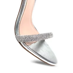 Best deal 🎁 AQUA X SCHUTZ Women's Olivia Ankle Strap High Heel 😉 Sandals - 100% Exclusive Silver ⌛ -AQUA Elegant shop unnamed file 4805