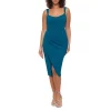 New 🎁 AQUA Wrap Hem Midi ✨ Dress - 100% Exclusive Azure ⌛