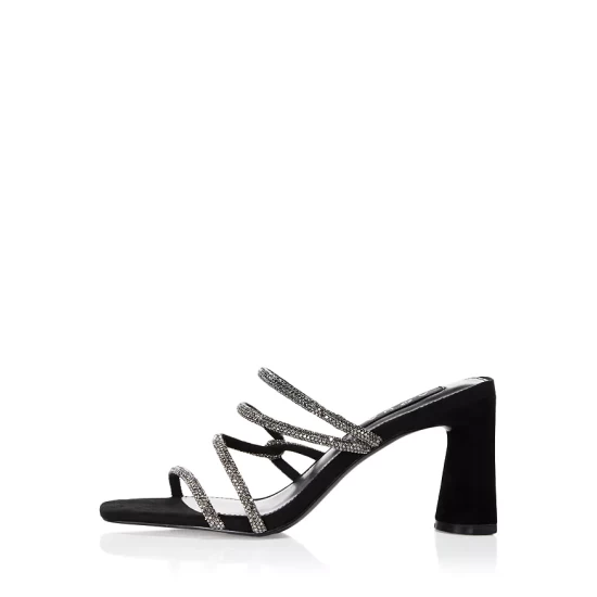 Best deal ๐ AQUA Women's Livyr Rhinestone High Heel Slide โญ Sandals - 100% Exclusive Black Rhinestone โ 3 Best deal ๐ AQUA Women's Livyr Rhinestone High Heel Slide โญ Sandals - 100% Exclusive Black Rhinestone โ - Image 3