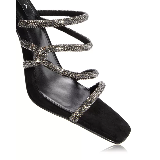 Best deal ๐ AQUA Women's Livyr Rhinestone High Heel Slide โญ Sandals - 100% Exclusive Black Rhinestone โ 6 Best deal ๐ AQUA Women's Livyr Rhinestone High Heel Slide โญ Sandals - 100% Exclusive Black Rhinestone โ - Image 6