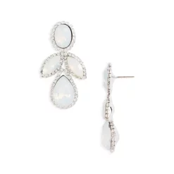 Best reviews of ⭐ AQUA Marquise & Teardrop Statement Earrings - 100% Exclusive Silver ❤️