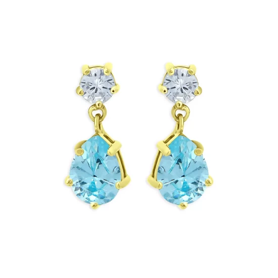 Outlet ๐ AQUA Cubic Zirconia Pear Shape Drop Earrings - 100% Exclusive Blue/gold โ๏ธ 1 Outlet ๐ AQUA Cubic Zirconia Pear Shape Drop Earrings - 100% Exclusive Blue/gold โ๏ธ