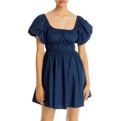 Best Pirce 💯 AQUA Puff Sleeve Mini Dress - 100% Exclusive Navy 🔔