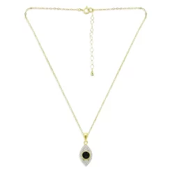 Cheapest 😍 AQUA Two Tone Pavé Evil Eye Pendant Necklace In 18K Gold-Plated Sterling Silver, 15.5" - 100% Exclusive Black/gold 🌟 -AQUA Elegant shop unnamed file 4923