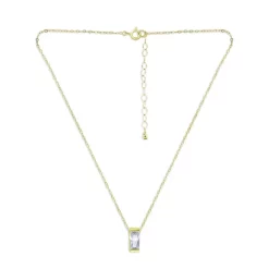 Flash Sale ✔️ AQUA Baguette Pendant Necklace, 15.5" - 100% Exclusive Gold/silver ❤️ -AQUA Elegant shop unnamed file 4933