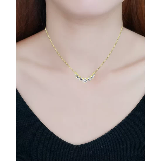 Brand new ๐ AQUA Graduated Stone Frontal Pendant Necklace In 18K Gold-Plated Sterling Silver, 15.5" - 100% Exclusive Gold/silver ๐ 2 Brand new ๐ AQUA Graduated Stone Frontal Pendant Necklace In 18K Gold-Plated Sterling Silver, 15.5" - 100% Exclusive Gold/silver ๐ - Image 2