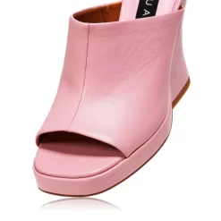 Promo ⭐ AQUA ⭐ Women's Dani Platform High Heel Mule 👏 Sandals - 100% Exclusive Pink Leather ⭐ -AQUA Elegant shop unnamed file 4949