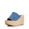 Cheap 🌟 AQUA Women's Jacy Platform Wedge Slide Sandals - 100% Exclusive Denim 🛒