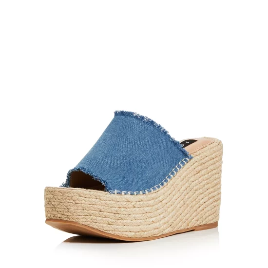 Cheap 🌟 AQUA Women's Jacy Platform Wedge Slide Sandals - 100% Exclusive Denim 🛒 1 Cheap 🌟 AQUA Women's Jacy Platform Wedge Slide Sandals - 100% Exclusive Denim 🛒