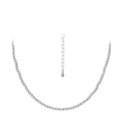 Discount ✨ AQUA 3mm Beaded Collar Necklace, 14-16" - 100% Exclusive Silver 🧨 -AQUA Elegant shop unnamed file 4958