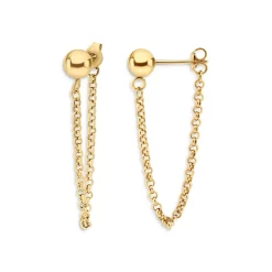 Top 10 🛒 AQUA Front To Back Chain Drop Earrings - 100% Exclusive Gold ⭐