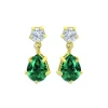 Deals ✔️ AQUA Green Quartz Pear Shape Drop Earrings In 18K Gold-Plated Sterling Silver - 100% Exclusive Green/gold ✨