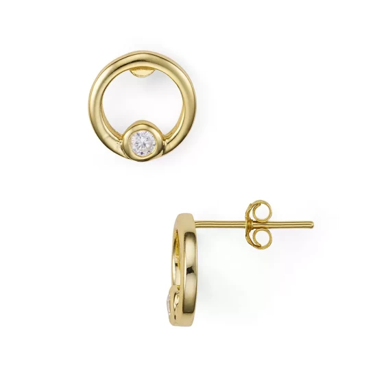 Cheapest ⌛ AQUA Circle Earrings In 18K Gold-Plated Sterling Silver Or Sterling Silver - 100% Exclusive ❤️ 1 Cheapest ⌛ AQUA Circle Earrings In 18K Gold-Plated Sterling Silver Or Sterling Silver - 100% Exclusive ❤️