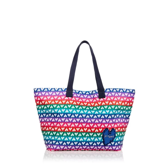 Discount ❤️ AQUA Je T'aime Heart Print Tote - 100% Exclusive Multi 🤩 1 Discount ❤️ AQUA Je T'aime Heart Print Tote - 100% Exclusive Multi 🤩