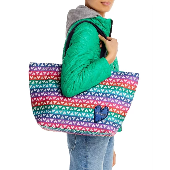 Discount ❤️ AQUA Je T'aime Heart Print Tote - 100% Exclusive Multi 🤩 2 Discount ❤️ AQUA Je T'aime Heart Print Tote - 100% Exclusive Multi 🤩 - Image 2