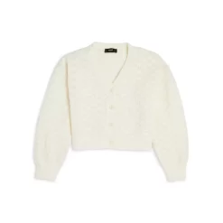 Outlet ⌛ AQUA 👏 Girls' Open Stitch Cardigan - Big Kid Cream ✔️