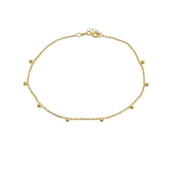 Flash Sale โ AQUA Bead Charm Ball-Chain Ankle Bracelet - 100% Exclusive Gold โญ