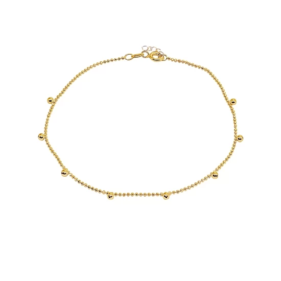Flash Sale ⌛ AQUA Bead Charm Ball-Chain Ankle Bracelet - 100% Exclusive Gold ⭐ 1 Flash Sale ⌛ AQUA Bead Charm Ball-Chain Ankle Bracelet - 100% Exclusive Gold ⭐