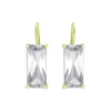 Hot Sale 👏 AQUA Baguette Drop Earrings In 18K Gold-Plated Sterling Silver - 100% Exclusive Silver/gold 🧨