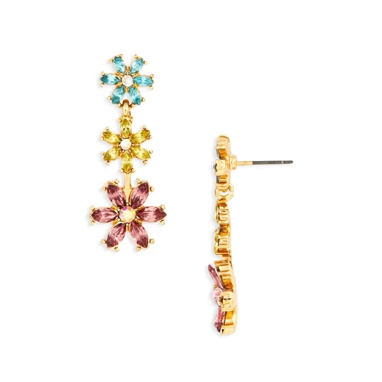 Budget ๐ AQUA Multicolor Crystal Floral Drop Earrings In Gold Tone - 100% Exclusive ๐งจ 1 Budget ๐ AQUA Multicolor Crystal Floral Drop Earrings In Gold Tone - 100% Exclusive ๐งจ