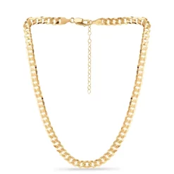 Outlet ❤️ AQUA Cuban Curb Link Collar Necklace In 18K Gold Plated Sterling Silver, 16"-18" - 100% Exclusive 🛒