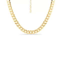 Outlet ❤️ AQUA Cuban Curb Link Collar Necklace In 18K Gold Plated Sterling Silver, 16"-18" - 100% Exclusive 🛒 -AQUA Elegant shop unnamed file 5053