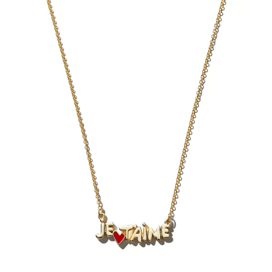 Brand new ⌛ AQUA Je T'aime Pendant Necklace, 16"-18" - 100% Exclusive Gold ✔️ 1 Brand new ⌛ AQUA Je T'aime Pendant Necklace, 16"-18" - 100% Exclusive Gold ✔️