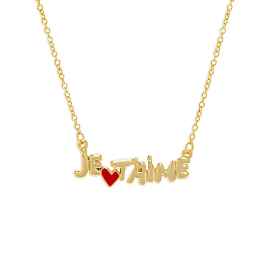 Brand new ⌛ AQUA Je T'aime Pendant Necklace, 16"-18" - 100% Exclusive Gold ✔️ 2 Brand new ⌛ AQUA Je T'aime Pendant Necklace, 16"-18" - 100% Exclusive Gold ✔️ - Image 2