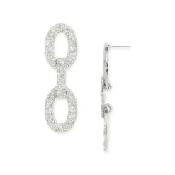 Best deal 🤩 AQUA 8 Other Reasons Textured Oval Link Drop Earrings - 100% Exclusive Silver 🥰