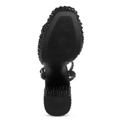 Discount 👍 AQUA Women's Lesly Ankle Strap High Heel 🔥 Sandals - 100% Exclusive Silver Fabric ✨ -AQUA Elegant shop unnamed file 508