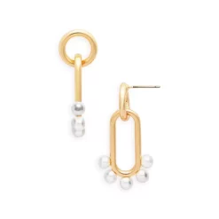 New โค๏ธ AQUA Embellished Oval Earrings - 100% Exclusive Gold ๐ฅฐ