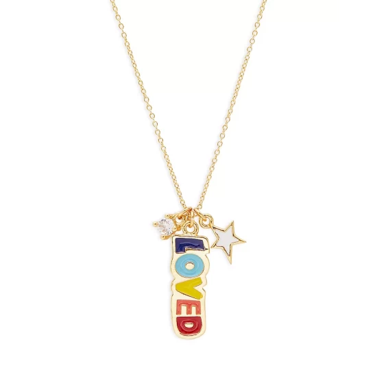 Hot Sale ๐ AQUA Loved Pendant Necklace, 16" - 100% Exclusive Multi โ 1 Hot Sale ๐ AQUA Loved Pendant Necklace, 16" - 100% Exclusive Multi โ